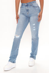 Replay Of The 90's Slim Straight Leg Jeans - Medium Blue Wash Ins Street